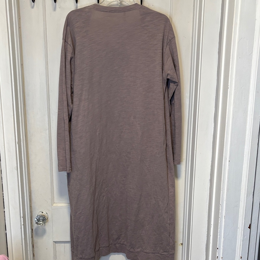 Three Bird Nest Mocha Tan Brown Long Sleeve Jumpsuit Cardigan Set Large - Picture 16 of 16